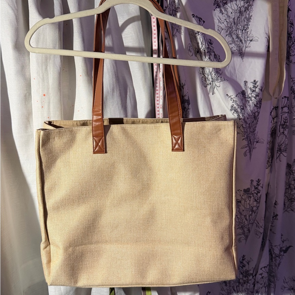 Weekend Vibes Tan Tote Bag - Picture 2 of 7